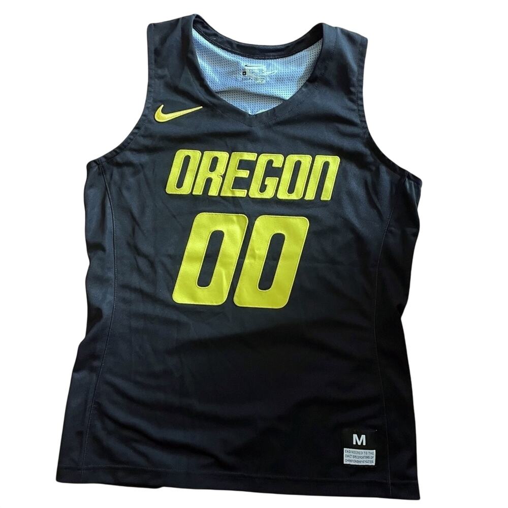 NWT NIKE Oregon Ducks Basketball #00 JERSEY Mens M Black Mesh Sports Workout Gym